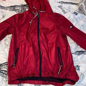 Red Tommy Hilfiger wind breaker
